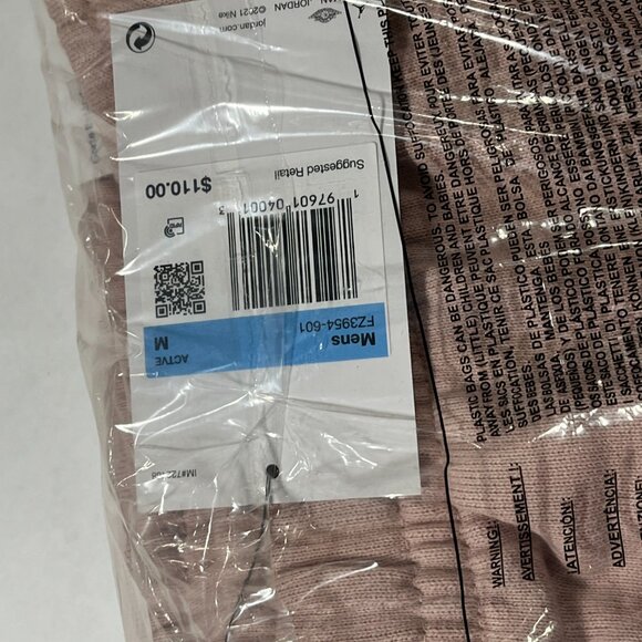 NEW with Tag Jordan Wordmark Men's Fleece Pants in Pink Oxford - Picture 8 of 9